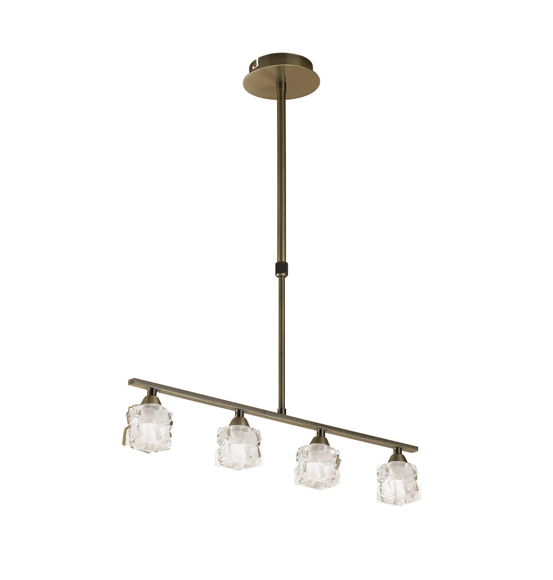 M1867  Ice AB Telescopic Pendant 4 Light